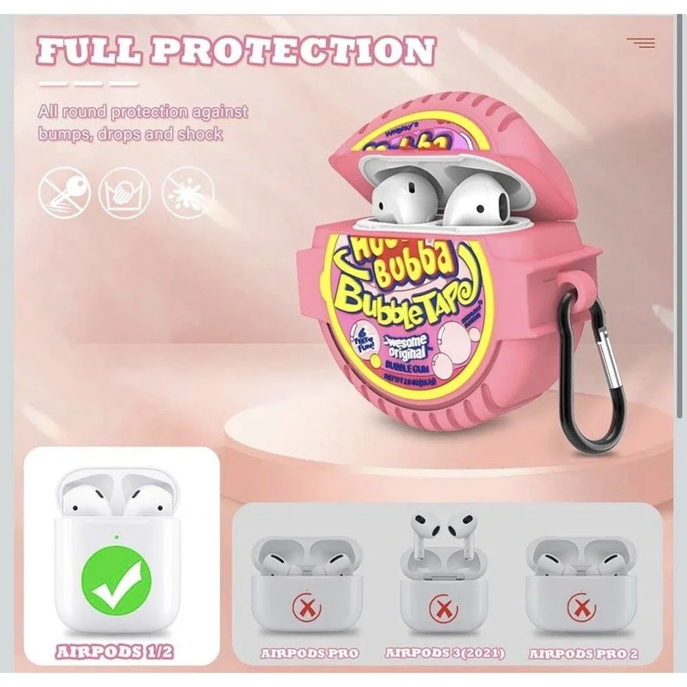 [3-Pack] Airpods Pro 2 Case Cute, 3D Cartoon Silicone Shockproof